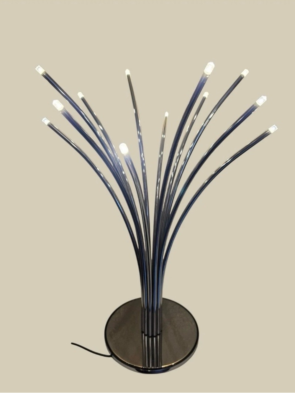 IKEA Silver Chrome Metal HOVNÄS Tree LED Touch Table Lamp Light MCM RETIRED